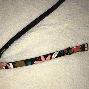 flower themed, fossil brand, belt